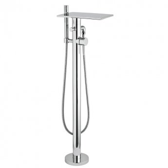 Hudson Reed Thin Bath Shower Mixer Tfr362 Floor Mounted White