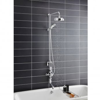 Hudson Reed Topaz Triple Exposed Mixer Shower with Shower Kit + Fixed Head + Tap Spout