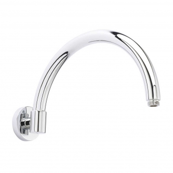 Hudson Reed Topaz Black Concealed Shower Mixer with Slider Rail Kit and Fixed Head - Chrome