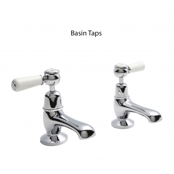 Hudson Reed Topaz Lever Basin Taps and Bath Taps - Chrome