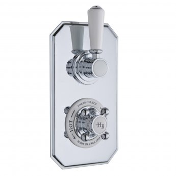 Hudson Reed Topaz Twin Concealed Shower Valve Dual Handle - Chrome