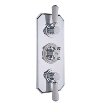Hudson Reed Topaz Concealed Triple Handle Shower Valve - Chrome | Product Image
