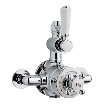 Hudson Reed Topaz Twin Exposed Shower Valve Dual Handle - Chrome | Product Image