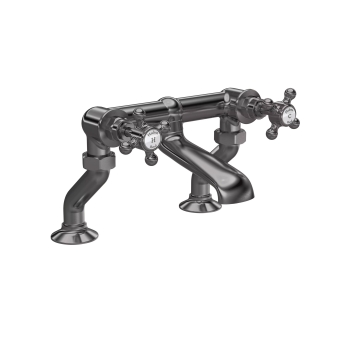 Hudson Reed Topaz Bath Filler Tap Pillar Mounted - Brushed Pewter | Product Image