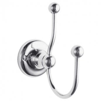 Hudson Reed Traditional Double Robe Hook - Chrome