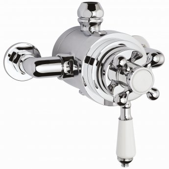 Hudson Reed Traditional Exposed Shower Valve with Rigid Riser Kit - Chrome