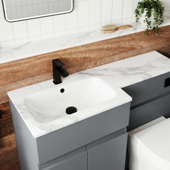 Hudson Reed Urban 1100mm 2-Door 1-Drawer Combination Vanity Basin and Toilet Unit | Product Image