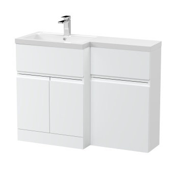 Hudson Reed Urban 1100mm 2-Door 1-Drawer Combination Vanity Basin and Toilet Unit | Product Image