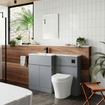 Hudson Reed Urban 1100mm 2-Door 1-Drawer Combination Vanity Basin and Toilet Unit | Product Image
