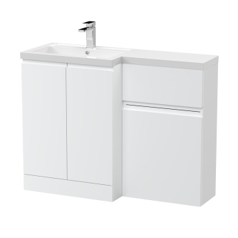 Hudson Reed Urban 1100mm 2-Door Combination Vanity Basin and Toilet Unit | Product Image