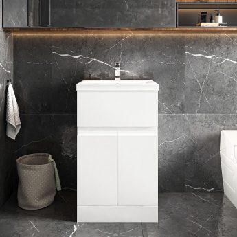 Hudson Reed Urban 500mm 2-Door 1-Drawer Floor Standing Vanity Unit