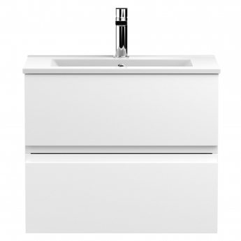 Hudson Reed Urban Wall Hung 2-Drawer Vanity Unit with Basin 2 Satin White - 600mm Wide