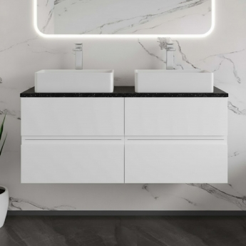 Hudson Reed Urban Twin 1200mm 4-Drawer Wall Hung Vanity Unit with Countertop