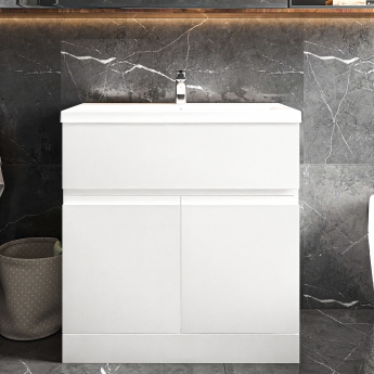 Hudson Reed Urban 800mm 2-Door 1-Drawer Floor Standing Vanity Unit