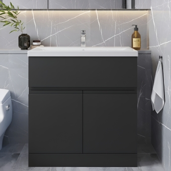 Hudson Reed Urban 800mm 2-Door 1-Drawer Floor Standing Vanity Unit