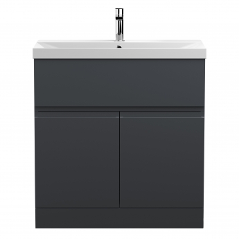 Hudson Reed Urban Floor Standing Vanity Unit with Basin 3 Satin Anthracite - 800mm Wide
