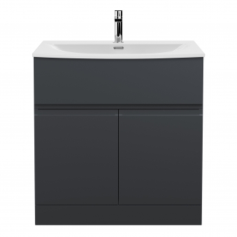 Hudson Reed Urban Floor Standing Vanity Unit with Basin 4 Satin Anthracite - 800mm Wide