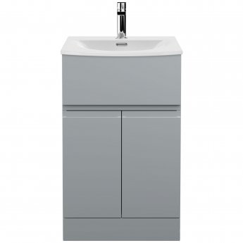 Hudson Reed Urban Floor Standing Vanity Unit with Basin 4 Satin Grey - 500mm Wide