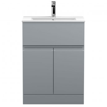 Hudson Reed Urban Floor Standing Vanity Unit with Basin 2 Satin Grey - 600mm Wide