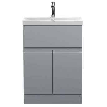 Hudson Reed Urban Floor Standing Vanity Unit with Basin 3 Satin Grey - 600mm Wide