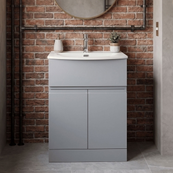 Hudson Reed Urban 600mm 2-Door 1-Drawer Floor Standing Vanity Unit | Product Image