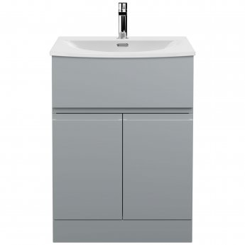 Hudson Reed Urban Floor Standing Vanity Unit with Basin 4 Satin Grey - 600mm Wide