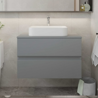 Hudson Reed Urban 800mm 2-Drawer Wall Hung Vanity Unit with Countertop