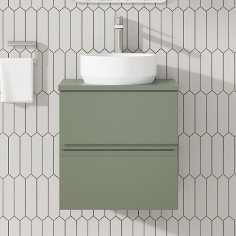 Hudson Reed Urban 500mm 2-Drawer Wall Hung Vanity Unit with Countertop | Product Image