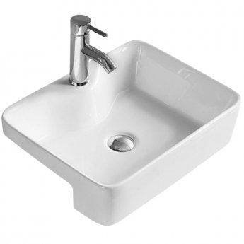 Hudson Reed Semi Recessed Basin 480mm Wide - 1 Tap Hole