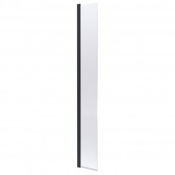 Hudson Reed Concealed Hinged Wet Room Flipper Panel 300mm Wide 8mm Glass - Matt Black | Product Image
