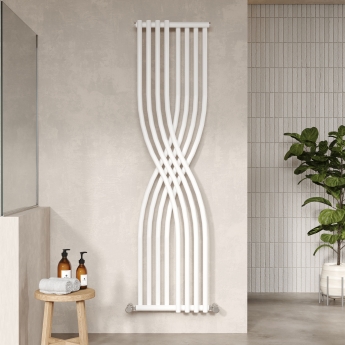 Hudson Reed Xcite Designer Vertical Radiator 1775mm H x 450mm W - High Gloss White
