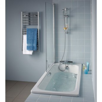 Ideal Standard Alto Ecotherm Thermostatic Bath Shower Mixer with Rim Mounting Legs and S3 Kit - Chrome