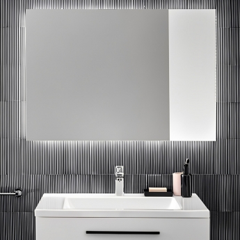 Ideal Standard Bathroom Mirror with Ambient Light and Anti-Steam 700mm H x 800mm W