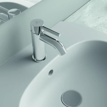 Ideal Standard Ceraline Basin Mixer Tap With Clicker Waste - Chrome | Product Image