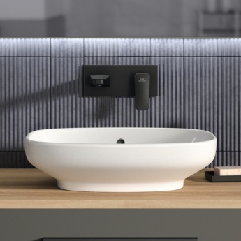 Ideal Standard Ceraplan Wall Mounted Basin Mixer Tap - Silk Black