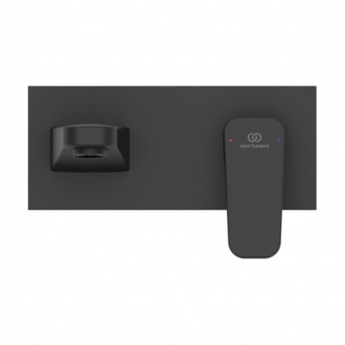 Ideal Standard Ceraplan Wall Mounted Basin Mixer Tap - Silk Black