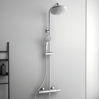 Ideal Standard Ceratherm T25 Thermostatic Bar Shower Mixer with Shower Kit and Fixed Head - Chrome | Product Image