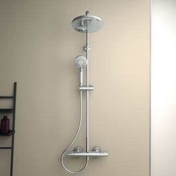 Ideal Standard Ceratherm T25 Thermostatic Bar Shower Mixer with Shower Kit and Fixed Head - Chrome | Product Image