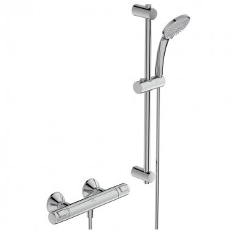 Ideal Standard Ceratherm T25 Thermostatic Bar Shower Mixer with Shower Kit - Chrome