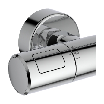 Ideal Standard Ceratherm T25N Dual Thermostatic Bar Shower Valve with Shower Kit + Fixed Head | Product Image