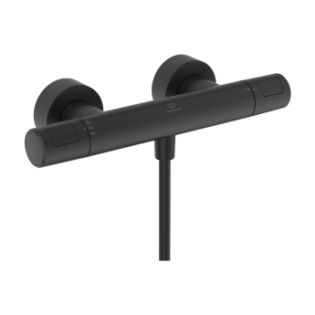 Ideal Standard Ceratherm T25N Bar Shower Valve Bottom Outlet - Silk Black | Product Image