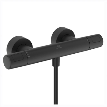 Ideal Standard Ceratherm T25N Bar Shower Valve Bottom Outlet - Silk Black | Product Image