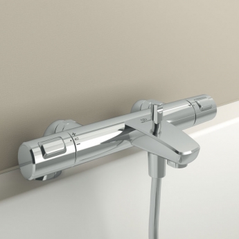Ideal Standard Ceratherm T25 Pillar Mounted Thermostatic Bath Shower Mixer Tap - Chrome