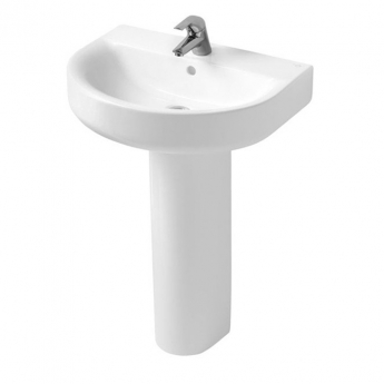 Ideal Standard Concept Arc Basin and Full Pedestal 550mm Wide 1 Tap Hole
