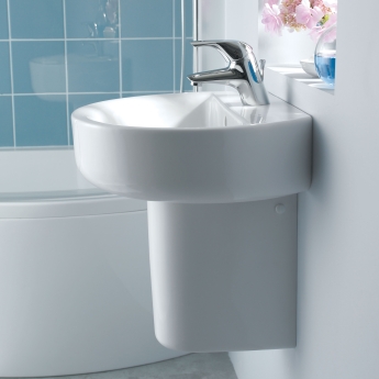 Ideal Standard Concept Arc Basin and Semi Pedestal 550mm Wide 1 Tap Hole | Product Image