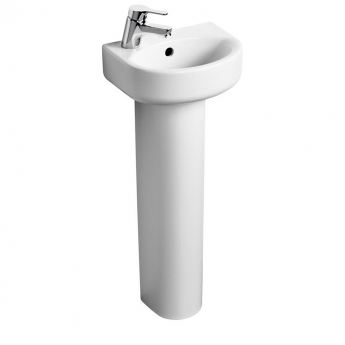 Ideal Standard Concept Arc Handrinse Basin and Full Pedestal Left Handed 350mm Wide