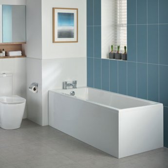 Ideal Standard Concept Single Ended Rectangular Bath 1700mm x 700mm 2 Tap Holes White
