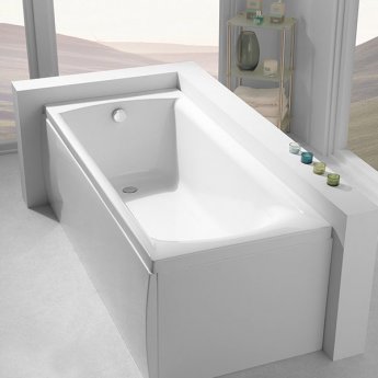 Ideal Standard Concept Single Ended Rectangular Bath 1700mm x 700mm 2 Tap Holes White