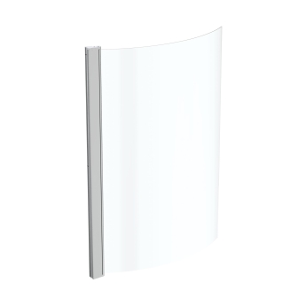 Ideal Standard Concept Curved Hinged Bath Screen 1470mm H x 1022mm W - 5mm Glass | Product Image