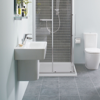 Ideal Standard Concept Cube Basin and Semi Pedestal 550mm Wide 1 Tap Hole | Product Image